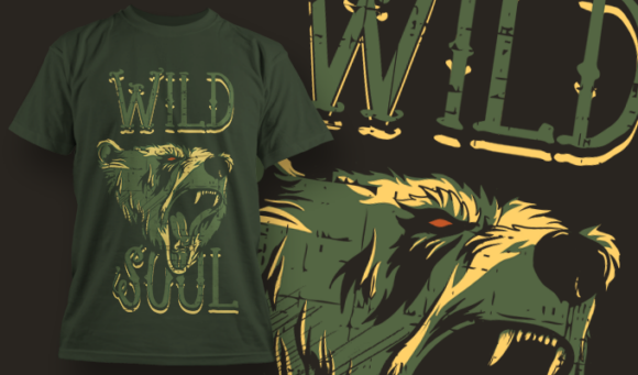 Wild Soul | T Shirt Design Template 4034 1