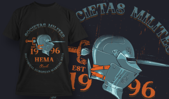 Societas Milites | T Shirt Design Template 4036 1