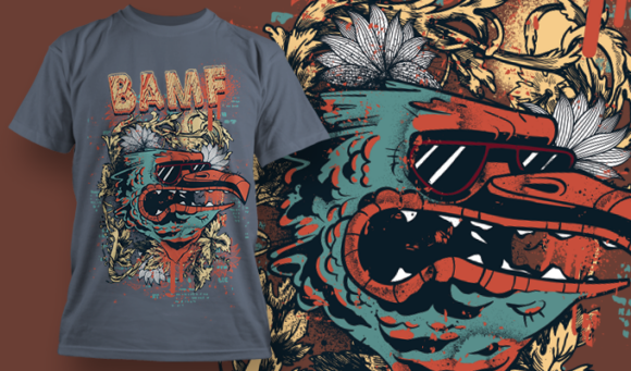 BAMF | T-Shirt Design Template 4040 1