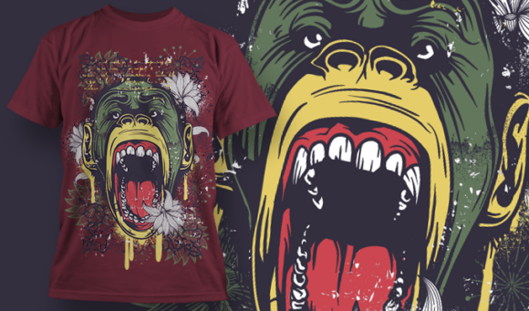 Chimp | T-Shirt Design Template 4042 1