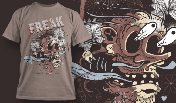Freak | T-Shirt Design Template 4043 1