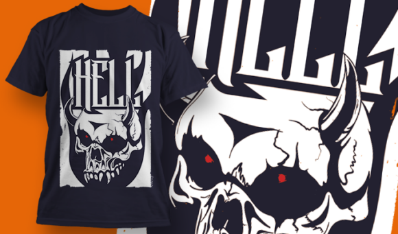 Devil Skull | T-Shirt Design Template 4062 1