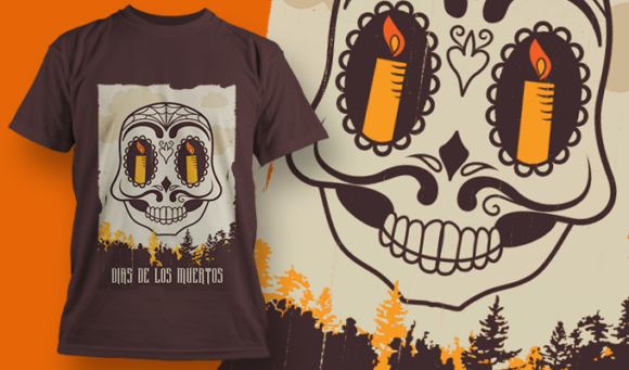 Dias De Los Muertos | T-Shirt Design Template 4063 1