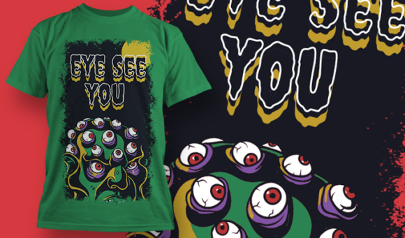 Eye See You | T-Shirt Design Template 4078 1