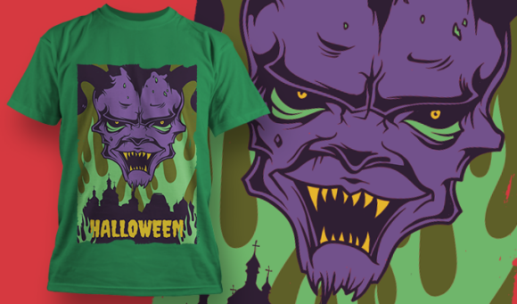Halloween | T-Shirt Design Template 4081 1