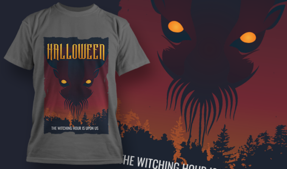 Halloween | T-Shirt Design Template 4065 1