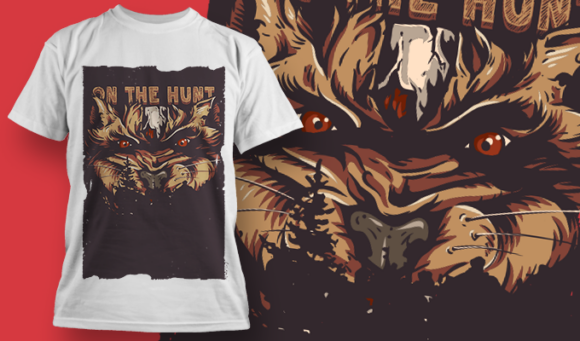 On The Hunt | T-Shirt Design Template 4085 1