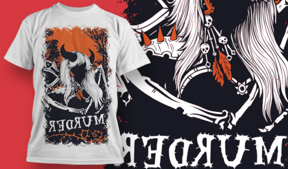 Redrum | T-Shirt Design Template 4087 1