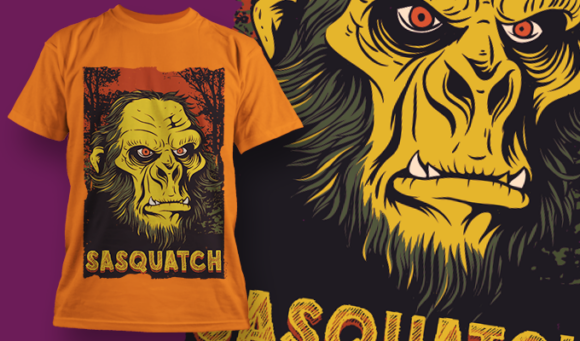 Sasquatch | T-Shirt Design Template 4088 1