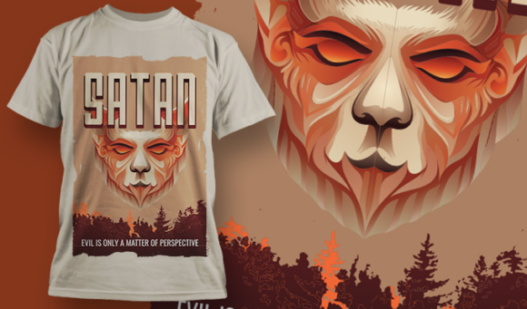 Satan | T-Shirt Design Template 4069 1