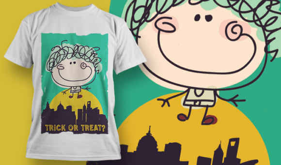 Trick Or Treat | T-Shirt Design Template 4097 1