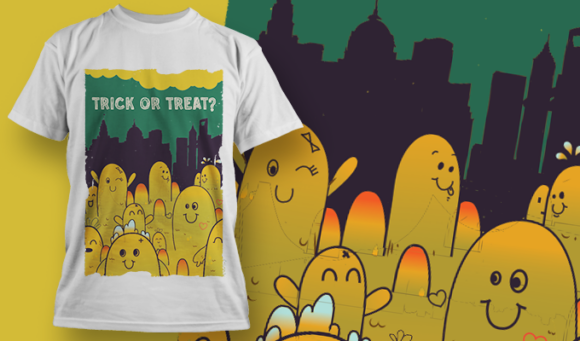 Trick Or Treat | T-Shirt Design Template 4098 1