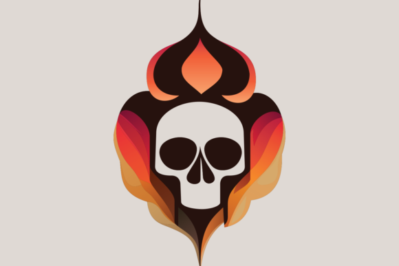Flaming Skull 1
