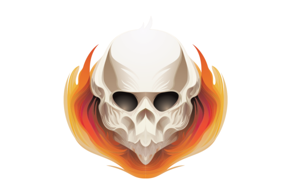 Skull Engulfed In Flames 1