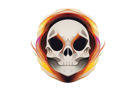 Skull Engulfed In Flames 1