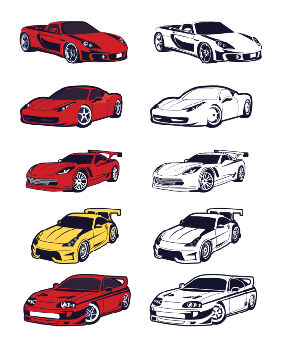 Sport Cars Vector Pack 1