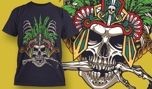 Aztec Design | T-Shirt Design Template 4100 1