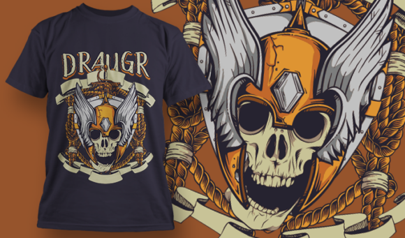 Draugr | T-Shirt Design Template 4102 1