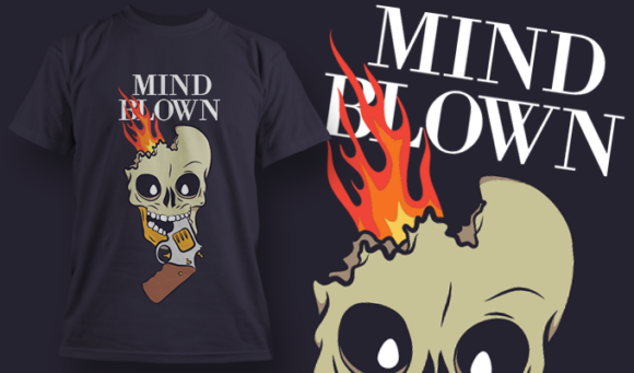 Mind Blown | T-Shirt Design Template 4108 1
