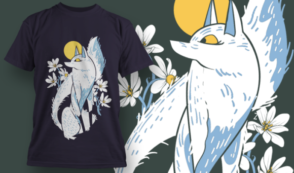 Arctic Fox | T-Shirt Design Template 4120 1