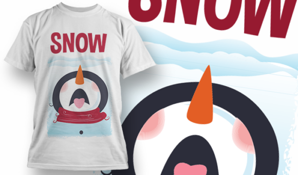 Snow | T-Shirt Design Template 4138 1